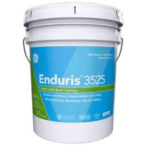 Balde de membrana de silicone Enduris 3525 para recuperação de telhados industriais, distribuído pela Impercoat.